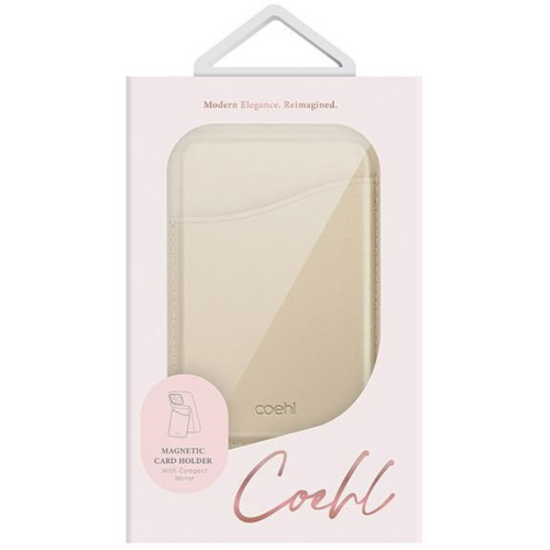 Portofel Magnetic Uniq Coehl Esme - cu Oglindă si Suport -Crem - 1 | YEO
